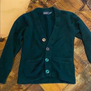 School uniform cardigan hunter green